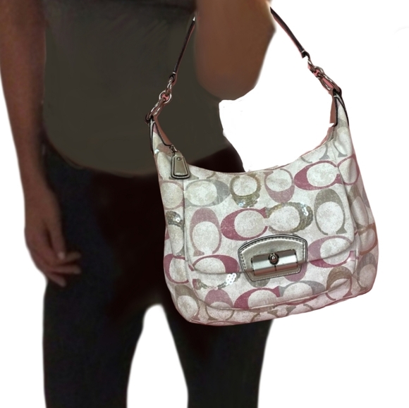 Coach sig multi color hobo - Picture 2 of 9